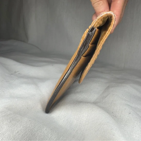 🤎 Coach Classic Tan Leather Snap Wallet - Picture 3 of 7